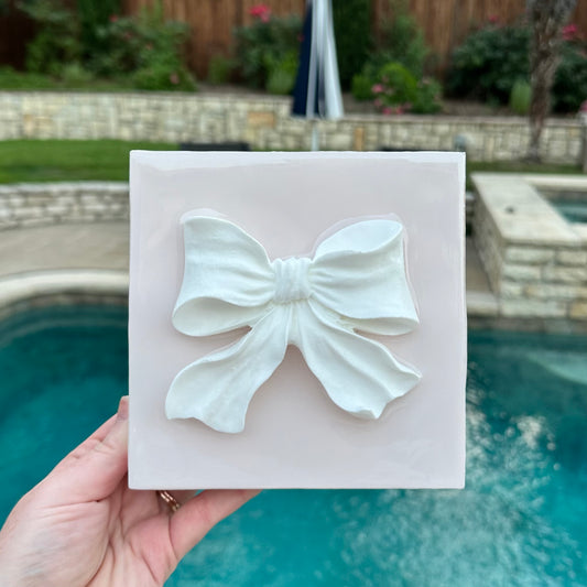 Mini Resin Bow - Pale Pink