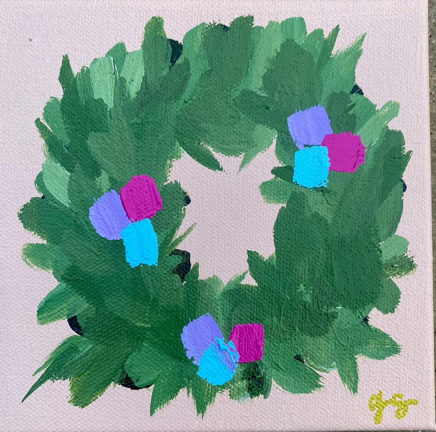 Pink Wreath - 6x6