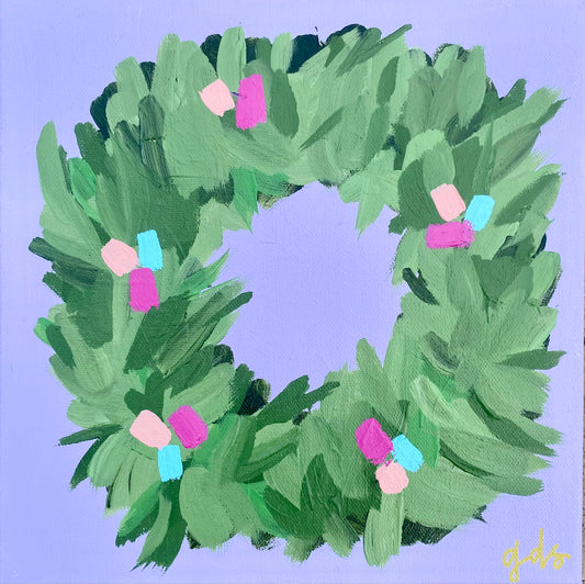 Lavender Wreath - 10x10